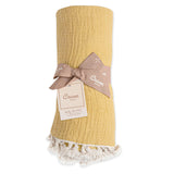 Crane Baby 6 Layer Muslin Blanket - Ochre