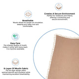 Crane Baby 6 Layer Muslin Blanket - Copper