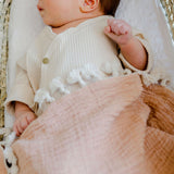 Crane Baby 6 Layer Muslin Blanket - Copper