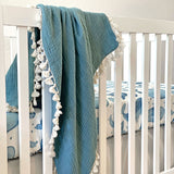 Crane Baby 6 Layer Muslin Blanket - Riverstone