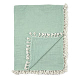 Crane Baby 6 Layer Muslin Blanket - Evergreen