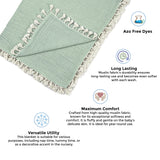 Crane Baby 6 Layer Muslin Blanket - Evergreen