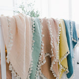 Crane Baby 6 Layer Muslin Blanket - Evergreen