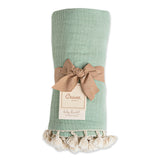 Crane Baby 6 Layer Muslin Blanket - Evergreen