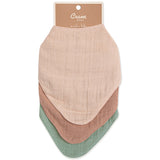 Crane Baby Bandana Bib Set - Rose Pink