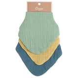 Crane Baby Bandana Bib Set - River Blue