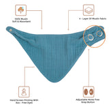 Crane Baby Bandana Bib Set - River Blue