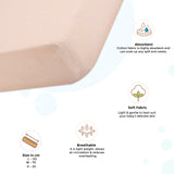 Crane Baby Crib Fitted Sheet - Muslin Desert Rose
