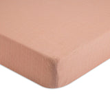 Crane Baby Muslin Crib Fitted Sheet -  Copper