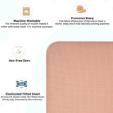 Crane Baby Muslin Crib Fitted Sheet -  Copper