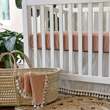 Crane Baby Crib Fitted Sheet - Muslin Copper