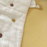 Crane Baby Muslin Crib Fitted Sheet -  Ochre