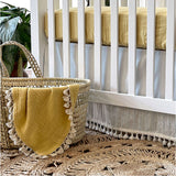 Crane Baby Crib Fitted Sheet - Muslin Ochre