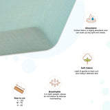 Crane Baby Crib Fitted Sheet - Muslin Evergreen