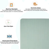 Crane Baby Crib Fitted Sheet - Muslin Evergreen