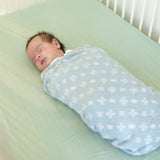 Crane Baby Crib Fitted Sheet - Muslin Evergreen
