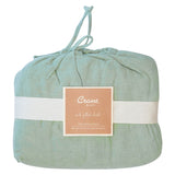 Crane Baby Muslin Crib Fitted Sheet -  Evergreen