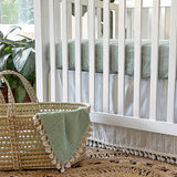 Crane Baby Crib Fitted Sheet - Muslin Evergreen