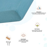 Crane Baby Crib Fitted Sheet - Muslin Riverstone