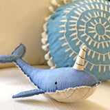 Crane Baby Plush Toy - Caspian Narwhal