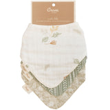 Crane Baby Bandana Bib Set - Willow Dainty Leaf
