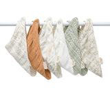 Crane Baby Bandana Bib Set - Willow Dainty Leaf