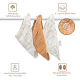 Crane Baby Bandana Bib Set - Willow Multicolor Leaf
