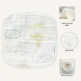 Abracadabra Muslin Wipes (Set of 3) - Hot Air Balloon