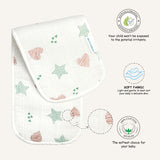 Abracadabra Muslin Burp Pad Stars & Hearts