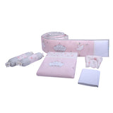 6 Piece Baby Cot Bedding Set - Ballerina