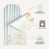 Abracadabra Muslin Burp Pad Hot Air Balloon