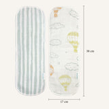 Abracadabra Muslin Burp Pad Hot Air Balloon