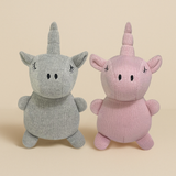 Abracadabra Luna the Unicorn Knitted Toy - Grey