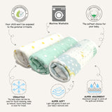 Abracadabra Muslin Wipes (Set of 3) Lost in Clouds