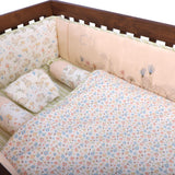 6 Piece Baby Cot Bedding Set - Bunny Garden