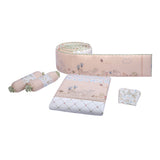 6 Piece Baby Cot Bedding Set - Bunny Garden