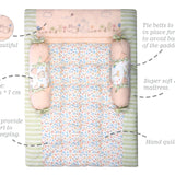 Gadda Set with 2 Bolsters - Bunny Garden