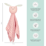 Abracadabra Organics Collectible Security Blanket with Cuddle Toy Bunny