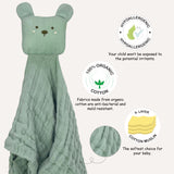 Abracadabra Organics Collectible Security Blanket with Cuddle Toy Bear