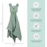 Abracadabra Organics Collectible Security Blanket with Cuddle Toy Bear