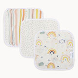 Abracadabra Muslin Wipes (Set of 3) - Rainbow