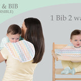 Abracadabra 2 in 1 Reversible Bib & Burp Pad Sleepy Friends