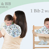 Abracadabra 2 in 1 Reversible Bib & Burp Pad Transport