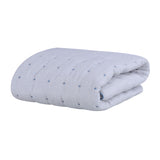 Abracadabra Melange Quilt with Star Embriodery Blue