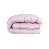 Abracadabra Melange Quilt with Heart Embriodery Pink