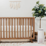 Crane Baby Natural Boho Fringe Crib Skirt Willow Collection - Cream