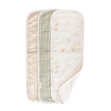 Crane Baby Burp Cloth Set - Willow Dainty Leaf