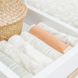 Crane Baby Burp Cloth Set - Willow Dainty Leaf