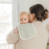 Crane Baby Burp Cloth Set - Willow Dainty Leaf