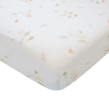 Crane Baby Crib Sheet - Willow Dainty Leaf